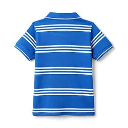 Pine Kids Cotton Knit T-Shirts Striped Half Sleeves Polo Neck  Blue 4-5 Years