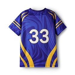 Pine Active Knit Half Sleeves Mumbai IPL Jersey T-Shirt - Blue