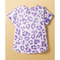 Pine Active Knit Half Sleeves T-Shirt With Sporty Athletic Print - White