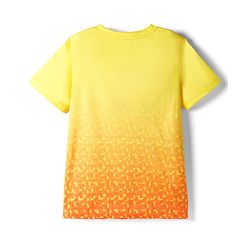 Pine Active Knit Half Sleeves T-Shirt With Number Print - Yellow