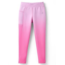 Pine Active Knit Full Length  Leggings With Ombre Effect  - Pink