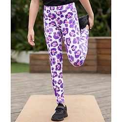 Pine Active Knit Full Length Printed Leggings - Lavender
