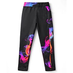 Pine Active Knit Full Length Printed Leggings - Black