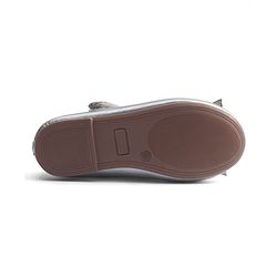 Pine Kids Velcro Closure Ballerina With Bow Applique - Silver