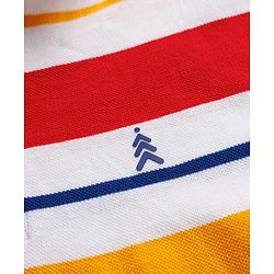 Pine Kids Cotton Knit T-Shirts Striped Polo Neck Half Sleeves Multi Color 4-5 Years