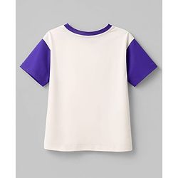 Pine Kids Cotton Knit T-Shirts Half Sleeves Round Neck Graphic Print White 4-5 Years