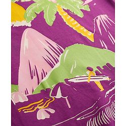 Pine Kids Cotton Knit Half Sleeves T-Shirt With Brazil Print - Purple