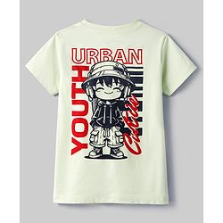 Pine Kids Cotton Knit T-Shirts Half Sleeves Round Neck White 4-5 Years