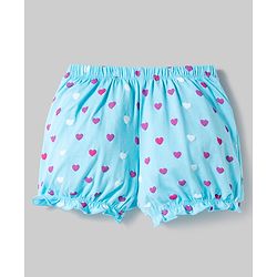 Pine Kids Cotton Lycra Knit Hearts Printed Bloomers Pack Of 3 ( Colour May Vary )