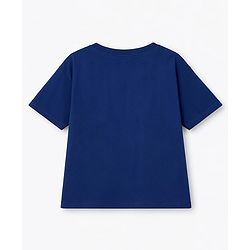 Pine Kids Disney Cotton Knit Half Sleeves T-Shirt With Minnie Mouse & Friends Graphic - Navy Blue