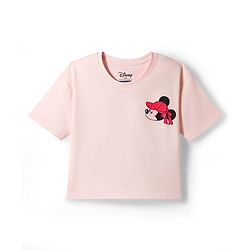Pine Kids Disney Cotton Knit T-Shirt Half Sleeves  Front & Back Minnie Mouse & Friends Print Pink 4-5 Years