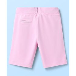 Pine Kids Cotton Knit Half Sleeves Top & Shorts Set with Chicago Print - Pink