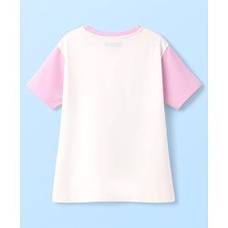 Pine Kids Cotton Knit Half Sleeves Top & Shorts Set with Chicago Print - Pink