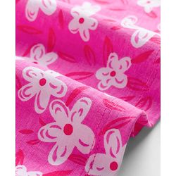 Pine Kids 100% Cotton Knit Sleeveless Floral Printed Top - Pink