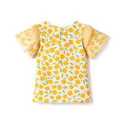 Pine Kids Cotton Knit Top Floral Print Multi Color 4-5 Years
