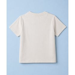 Pine Kids Cotton Knit T-Shirts Graphic Print Round Neck Grey 4-5 Years