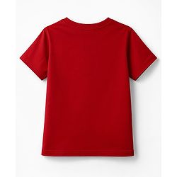 Pine Kids Cotton Knit T-Shirt Graphic Print Half Sleeves Round Neck Red 5-6 Years