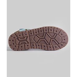 Pine Kids Solid Colour Velcro Closure Sandals - Light Blue