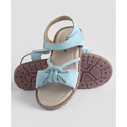 Pine Kids Solid Colour Velcro Closure Sandals - Light Blue