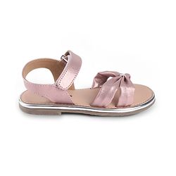 Pine Kids Velcro Closure Solid Sandal - Rose Gold
