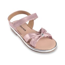 Pine Kids Velcro Closure Solid Sandal - Rose Gold