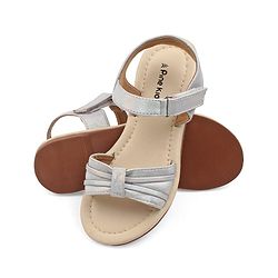 Pine Kids Slip-On Solid Sandals - Silver
