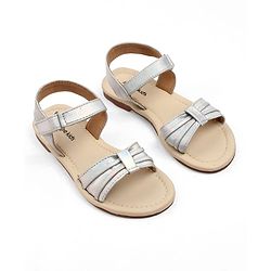 Pine Kids Slip-On Solid Sandals - Silver