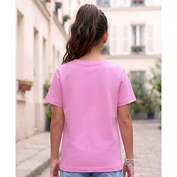 Pine Kids Cotton Knit T-Shirt with Graphic Print Pink 4-5 Years