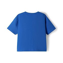 Pine Kids Cotton Knit Half Sleeves T-Shirt With Love Yourself Print - Royal Blue