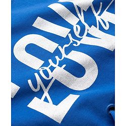 Pine Kids Cotton Knit Half Sleeves T-Shirt With Love Yourself Print - Royal Blue