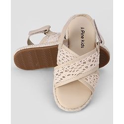 Pine Kids Velcro Closure Sandal - Beige