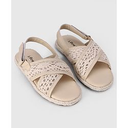 Pine Kids Velcro Closure Sandal - Beige