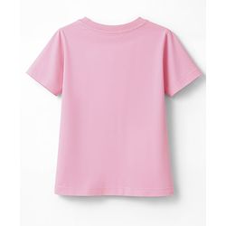 Pine Kids Cotton Knit T-Shirts with Floral Applique Pink 4-5 Years