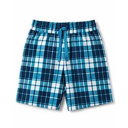 Pine Kids Cotton Knit Half Sleeves Beach Theme Printed & Checked T-Shirt & Shorts Night Suit - Blue