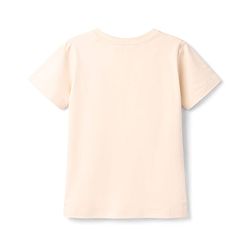 Pine Kids 100% Cotton Knit Half Sleeves Text Printed T-Shirt & Shorts Night Suit With Checks - Cream