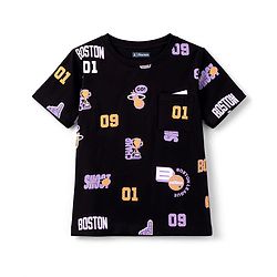 Pine Kids 100% Cotton Knit Half Sleeves Sports Theme printed Co-Ords T-Shirt & Shorts Night Suit - Black