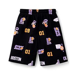 Pine Kids 100% Cotton Knit Half Sleeves Sports Theme printed Co-Ords T-Shirt & Shorts Night Suit - Black