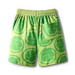 Pine Kids Marvel Single Jersey Knit Half Sleeves T-Shirt & Shorts Set With Avengers Graphics - Green