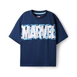 Pine Kids Marvel Single Jersey Knit Half Sleeves T-Shirt & Shorts Set with Avengers Graphic - Multicolor