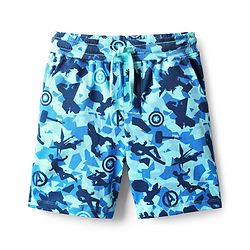 Pine Kids Marvel Single Jersey Knit Half Sleeves T-Shirt & Shorts Set with Avengers Graphic - Multicolor