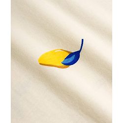 Pine Kids Cotton Knit Half Sleeves Co-Ord T-Shirt & Pyjama Night-Suit With Lemon Print - White