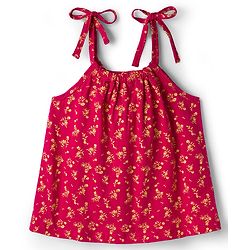 Pine Kids Cotton Knit Sleeveless Floral Printed Top - Red