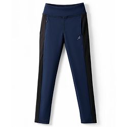 Pine Active Knit Full Length Solid Leggings - Navy Blue
