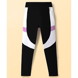Pine Active Knit Full Length Cut N Sew Leggings With Logo Print - Black