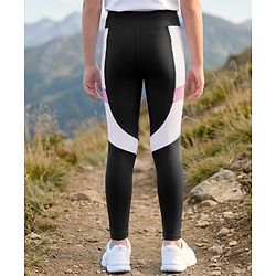Pine Active Knit Full Length Cut N Sew Leggings With Logo Print - Black
