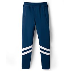 Pine Active Knit Full Length Cut & Sew Leggings with Stripes - Navy Blue