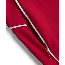 Pine Active Knit Full Length Leggings With Logo Print- Red