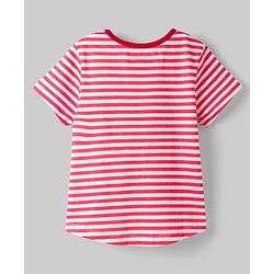 Pine Kids Cotton Knit Half Sleeves Top & Pyjama Night Suit with Bunny Print - White
