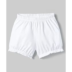Pine Kids Cotton Lycra Knit Solid Bloomers Pack Of 3 - White