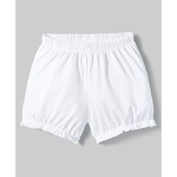 Pine Kids Cotton Lycra Knit Solid Bloomers Pack Of 3 - White